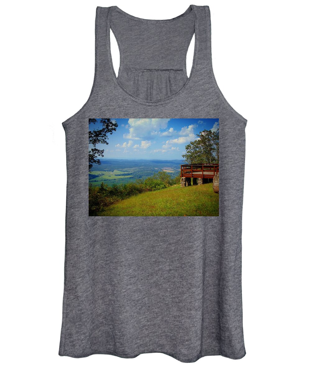 Overlook Women's Tank Top featuring the photograph John's Mountain Overlook by Richie Parks