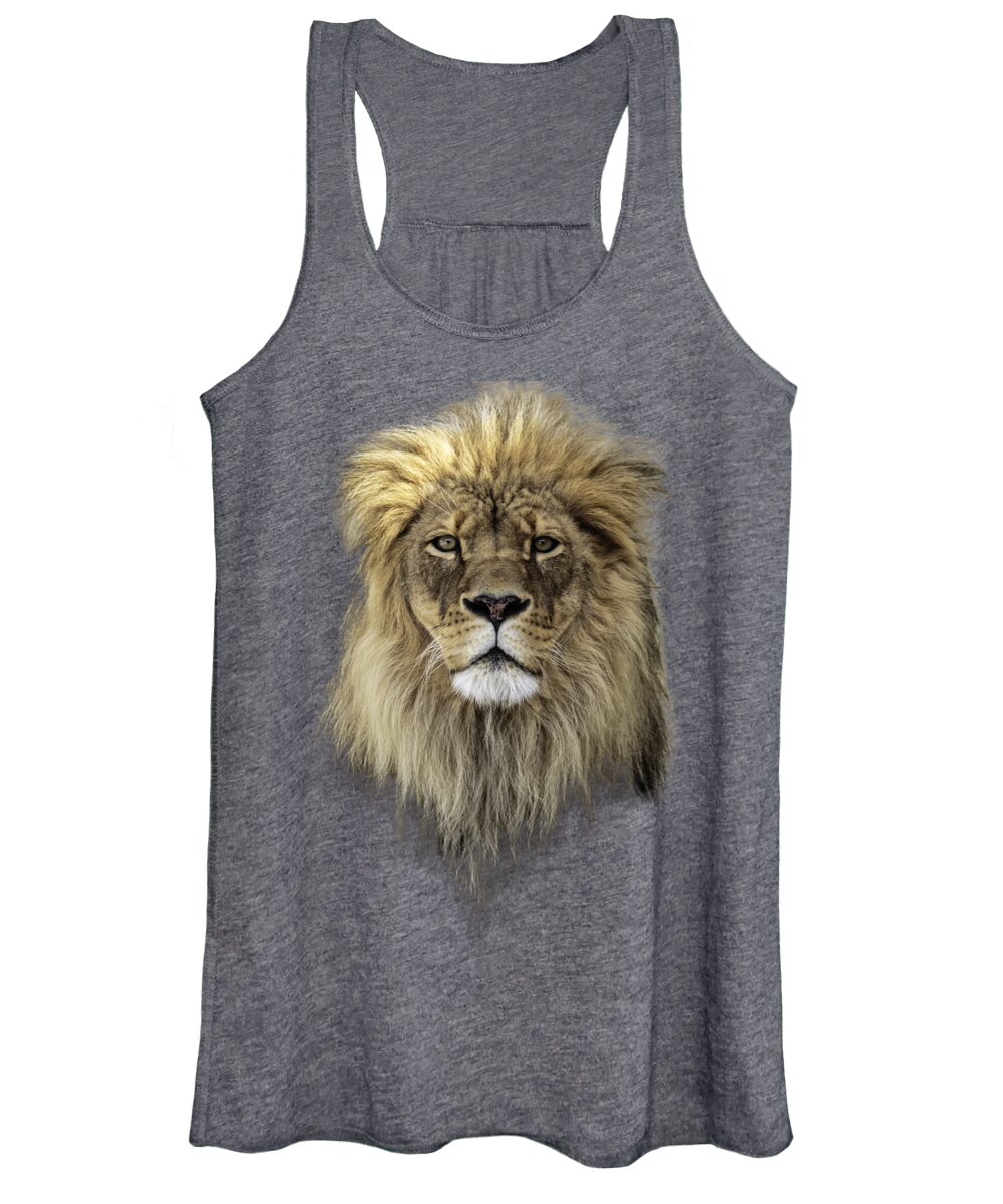 Lion Women's Tank Top featuring the photograph Joshua t-shirt color by Everet Regal