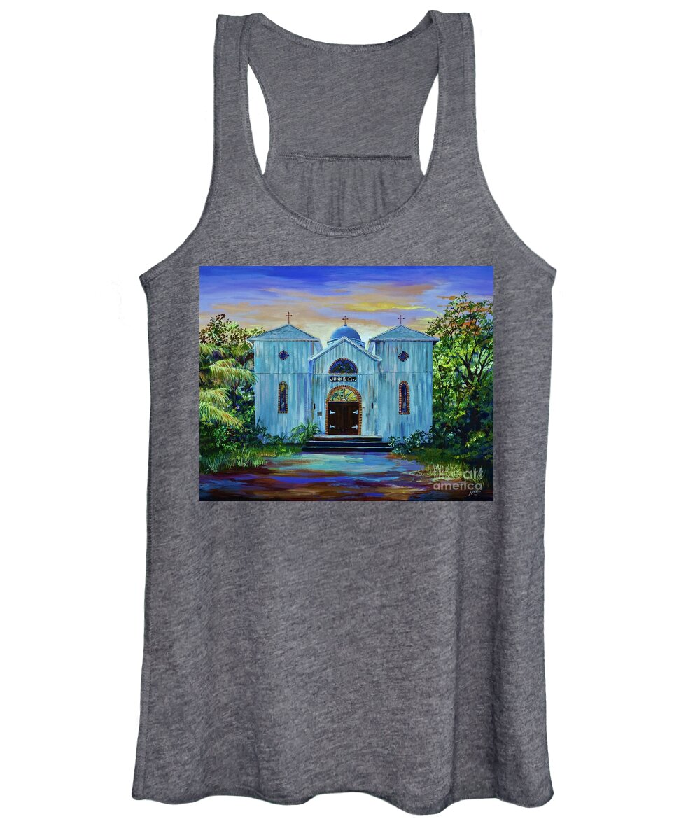 Palms Women's Tank Top featuring the painting Junk and Co. by AnnaJo Vahle