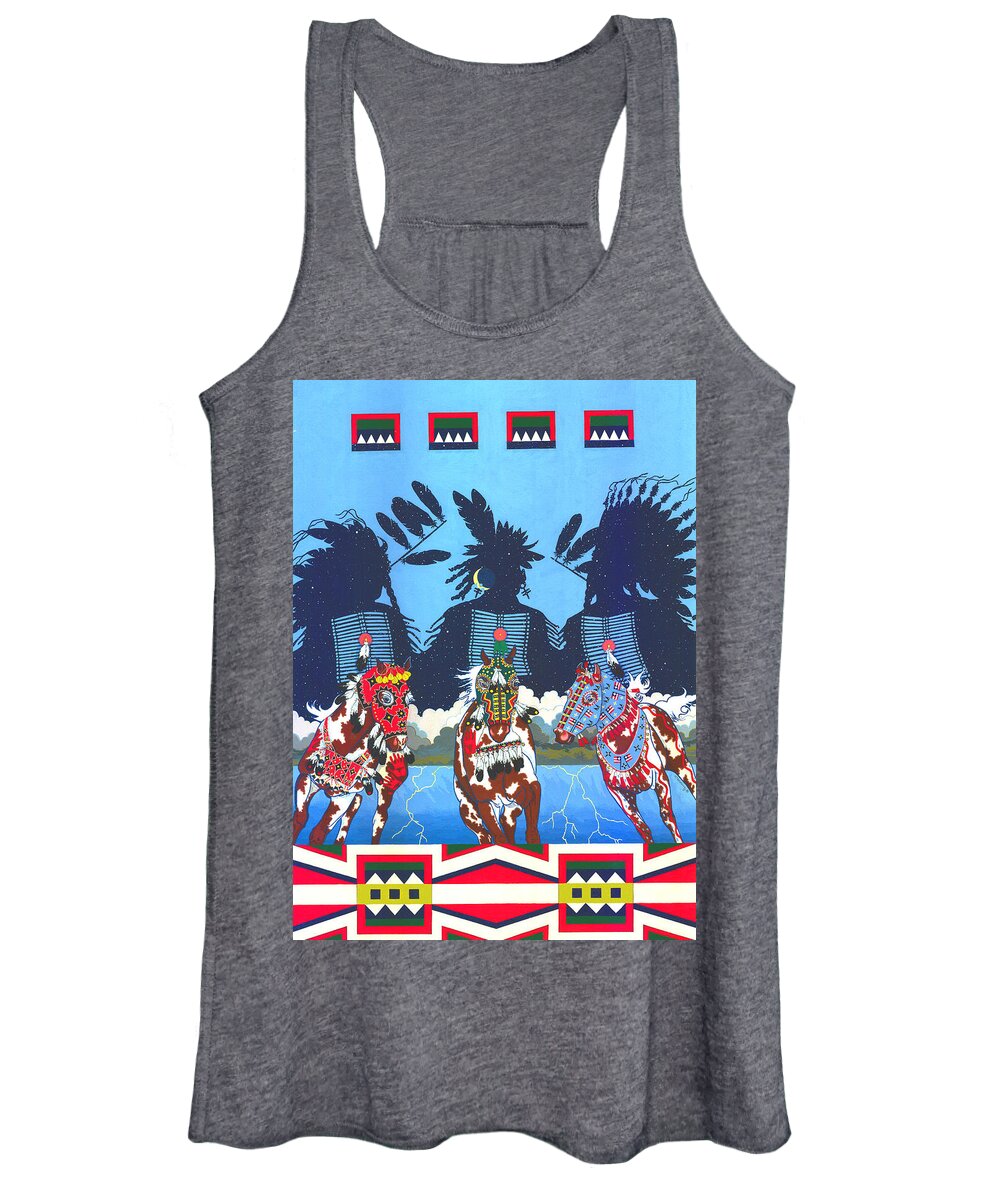 America Women's Tank Top featuring the painting Keepers of the Law by Chholing Taha