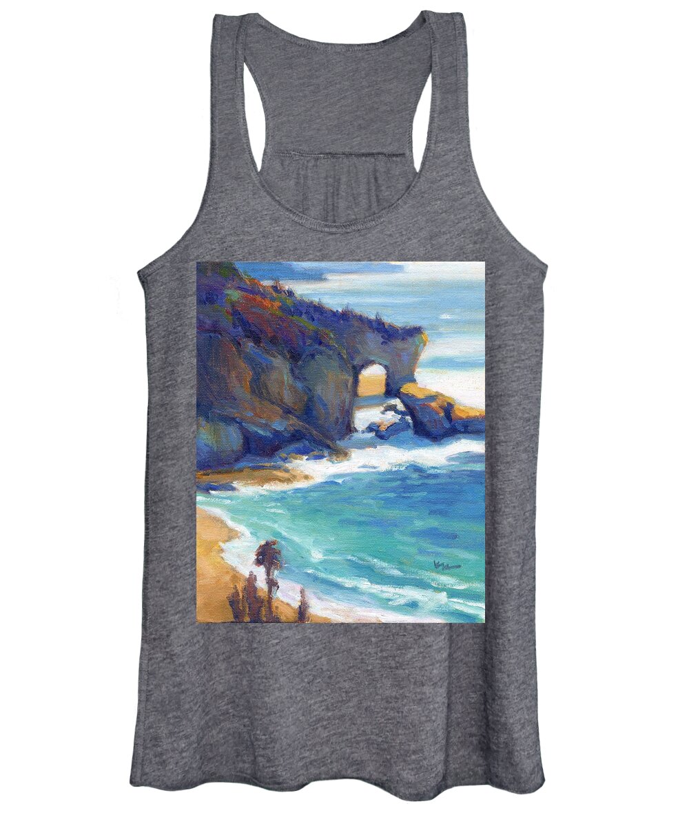 Laguna Women's Tank Top featuring the painting Arch at Treasure Island by Konnie Kim