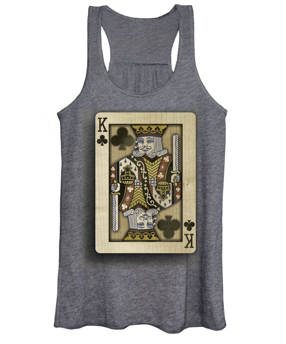 King Of Clubs Women's Tank Top featuring the photograph King of Clubs in Wood by YoPedro