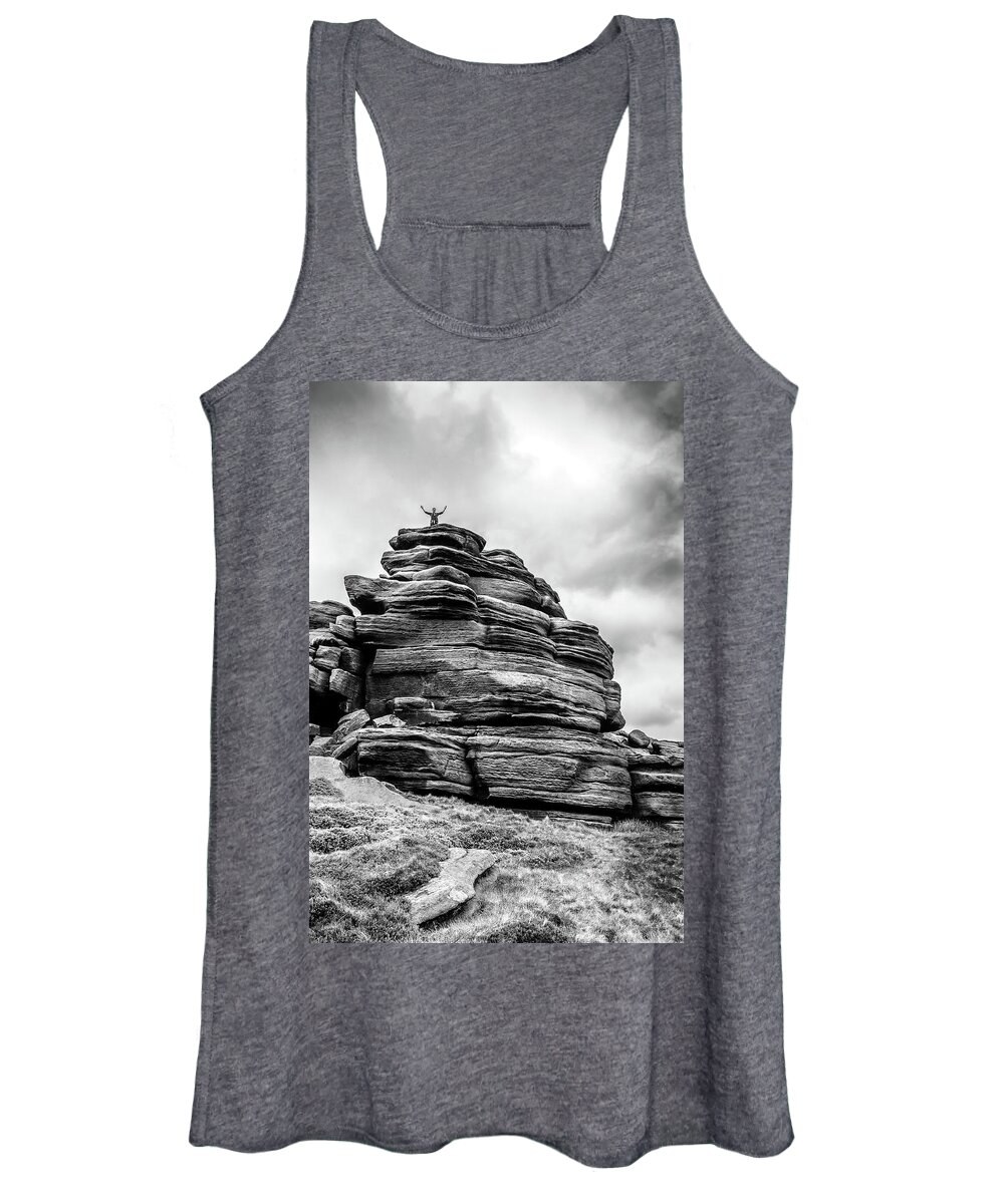 Hiking Women's Tank Top featuring the photograph King of the Hill by Nick Bywater