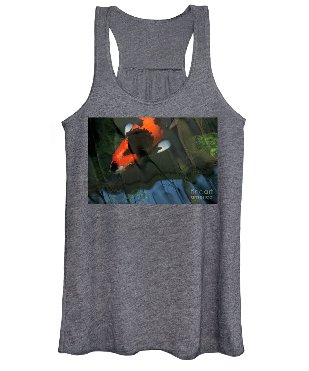 Koi Reflection Women's Tank Top featuring the photograph Koi Reflection by Natalie Dowty