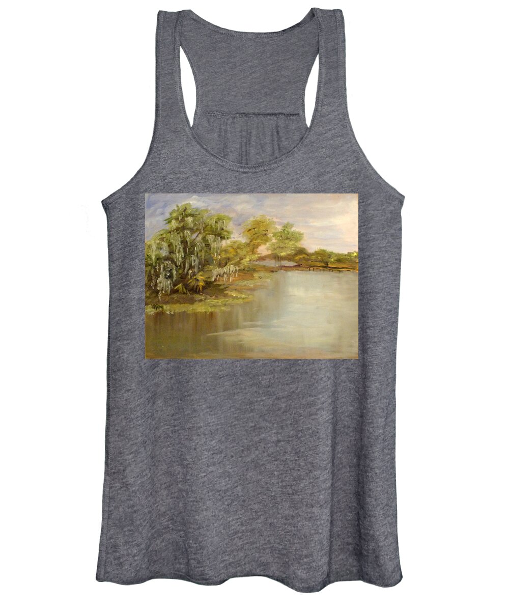 Florida Women's Tank Top featuring the painting La Chua Trail by Peggy King