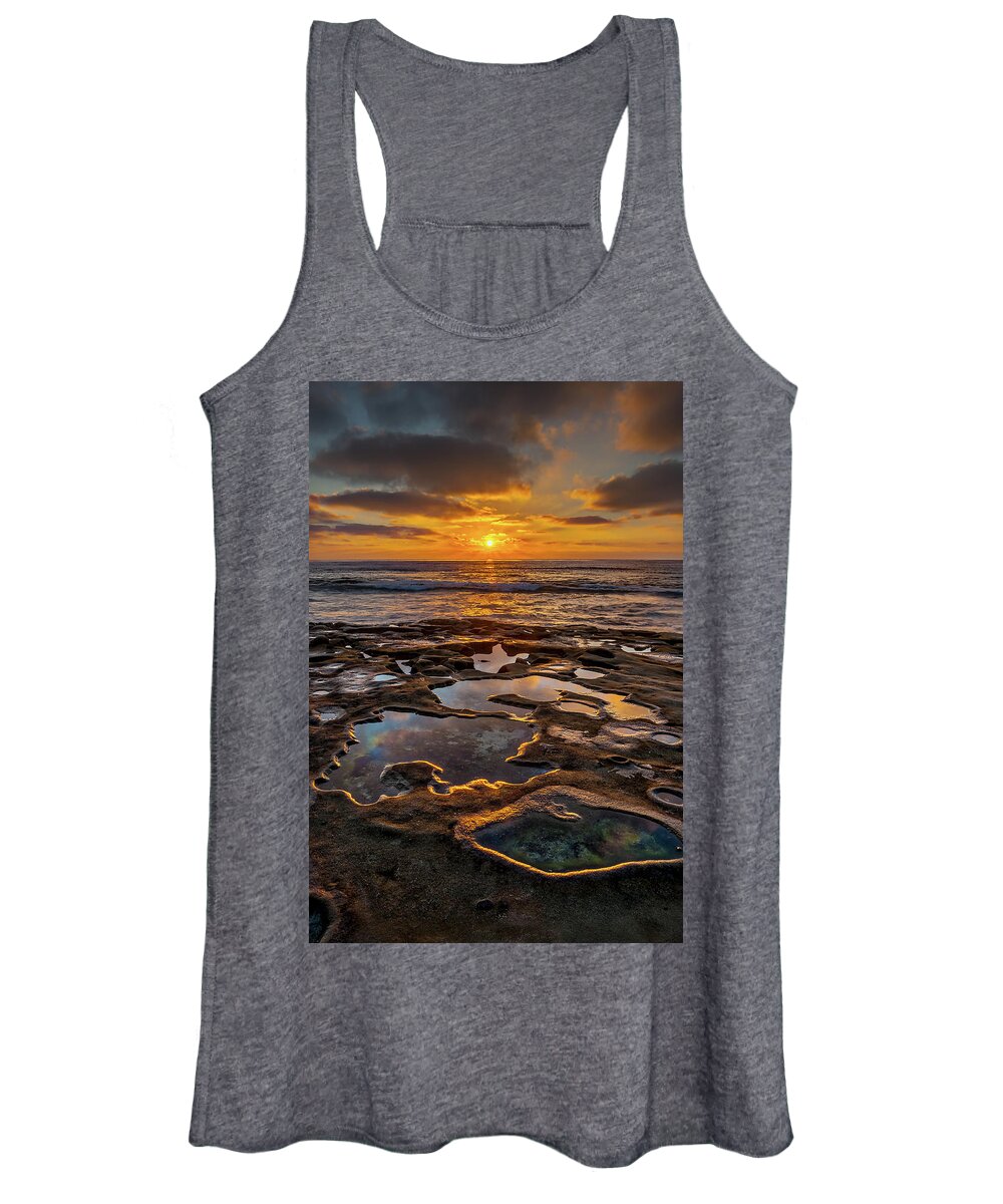California Women's Tank Top featuring the photograph La Jolla Tidepools by Peter Tellone