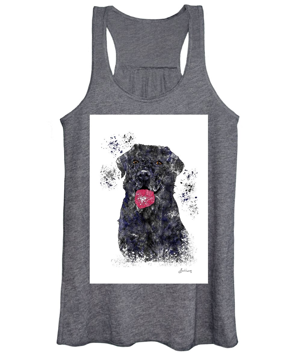 Labrador Women's Tank Top featuring the painting Whenever you just need a good hug, I'm here by Sannel Larson