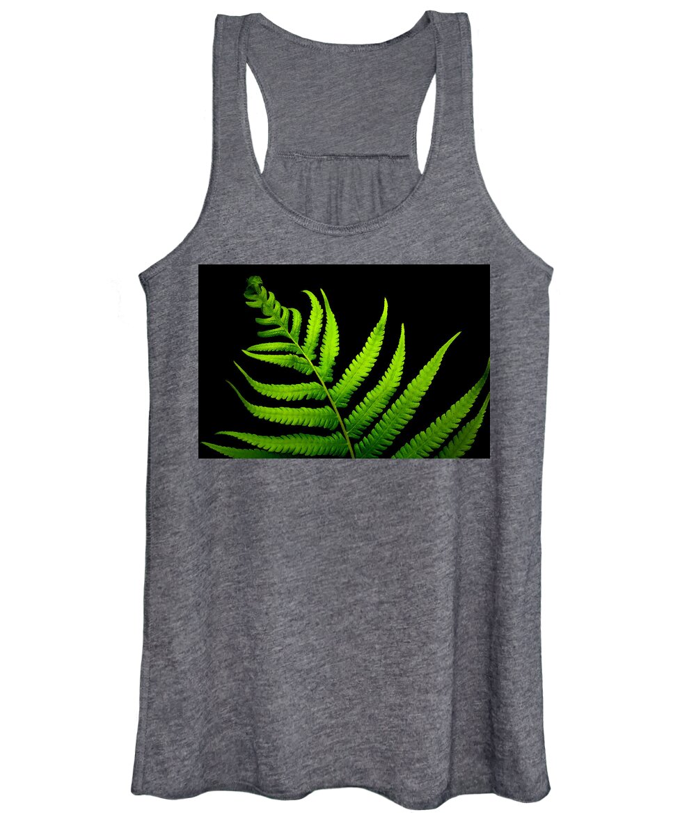 Fern Women's Tank Top featuring the photograph Lady Green by Lorenzo Cassina