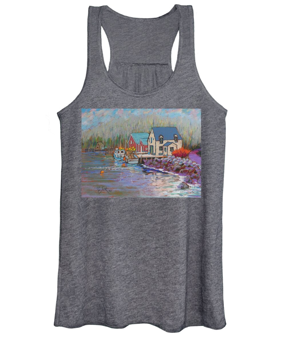 Pastels Women's Tank Top featuring the pastel Last Tuesday Night by Rae Smith PAC