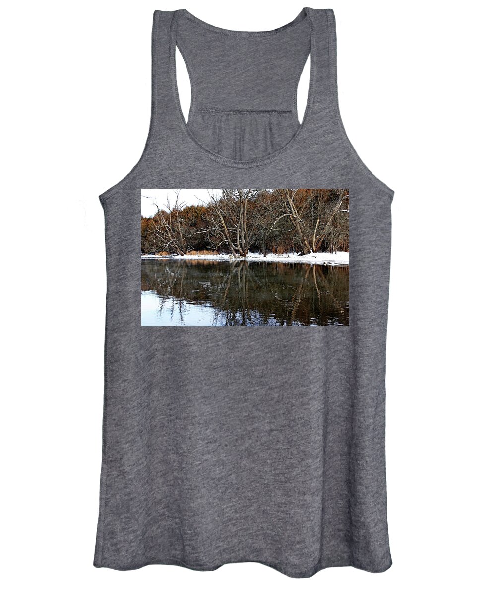 Speed River Women's Tank Top featuring the photograph Late Fall by Debbie Oppermann