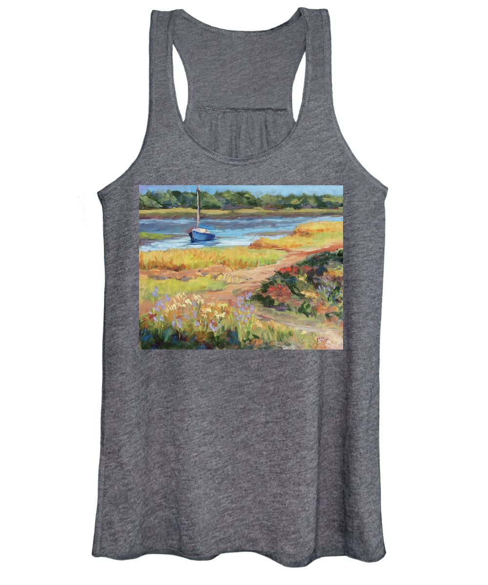 Cape Cod Women's Tank Top featuring the painting Late Summer Colors by Barbara Hageman