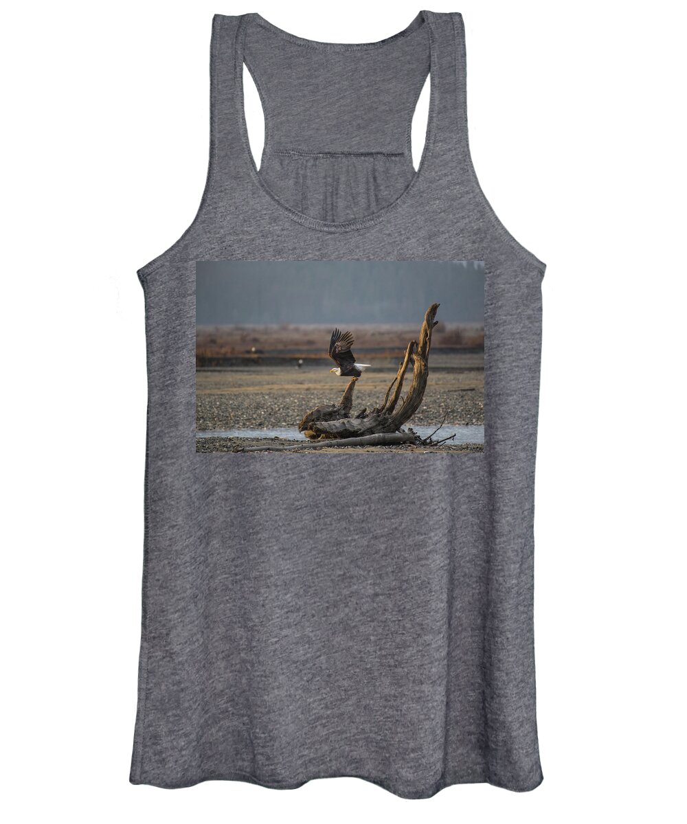 Bald Eagle Women's Tank Top featuring the photograph Launch by David Kirby
