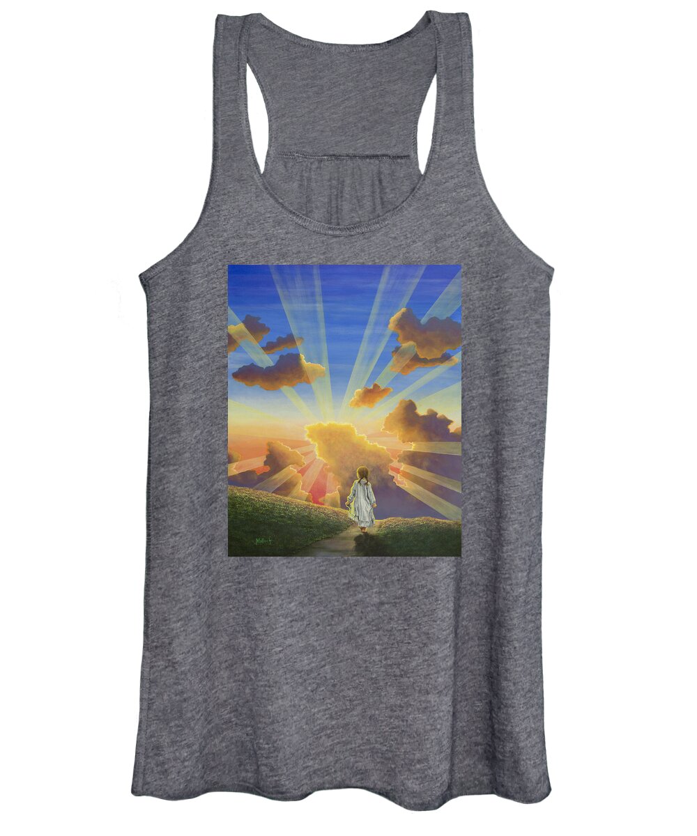 Sunrise Women's Tank Top featuring the painting Let the Day Begin by Jack Malloch