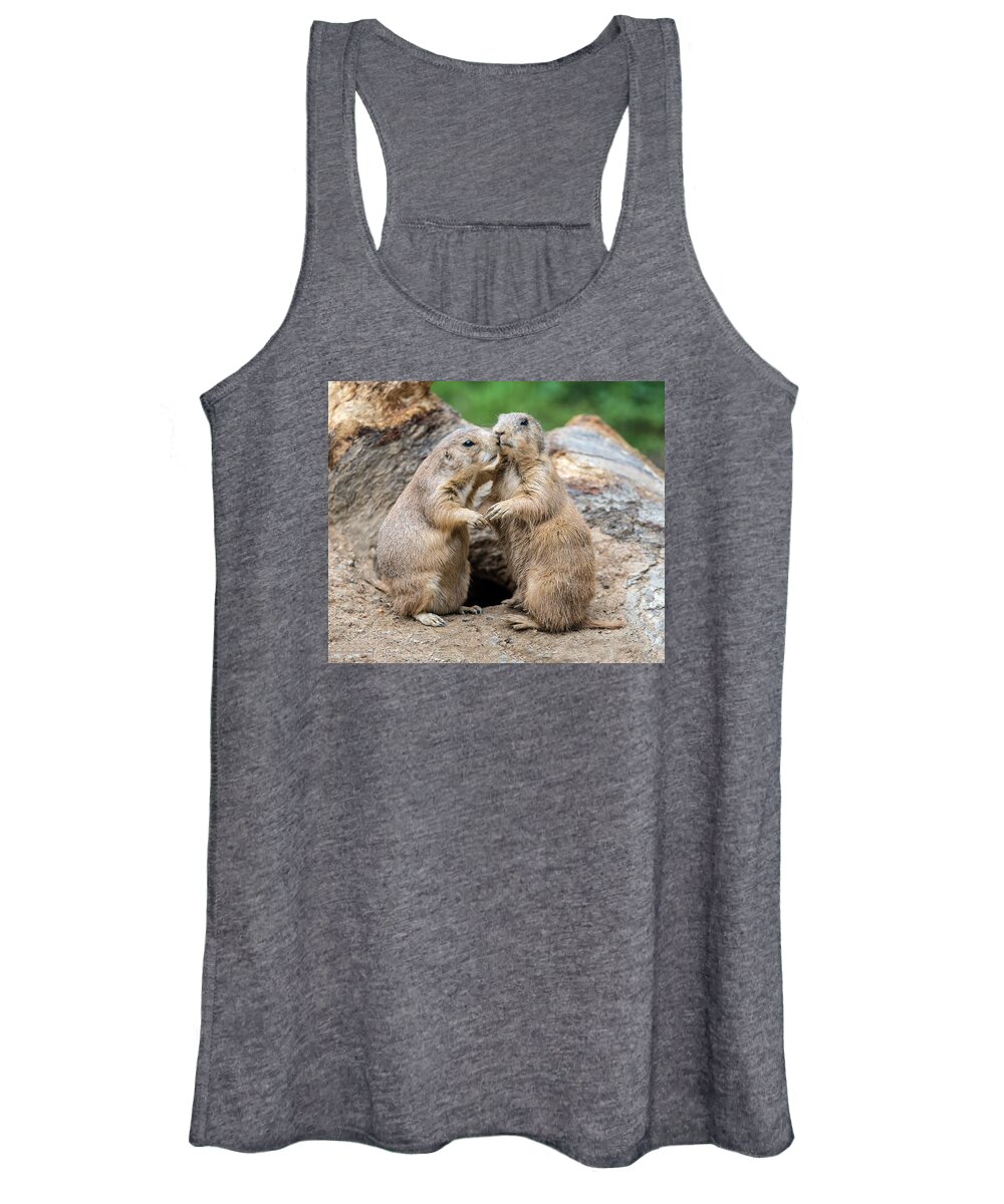 Prairie Dog Women's Tank Top featuring the photograph Let's Fall In Love by William Bitman
