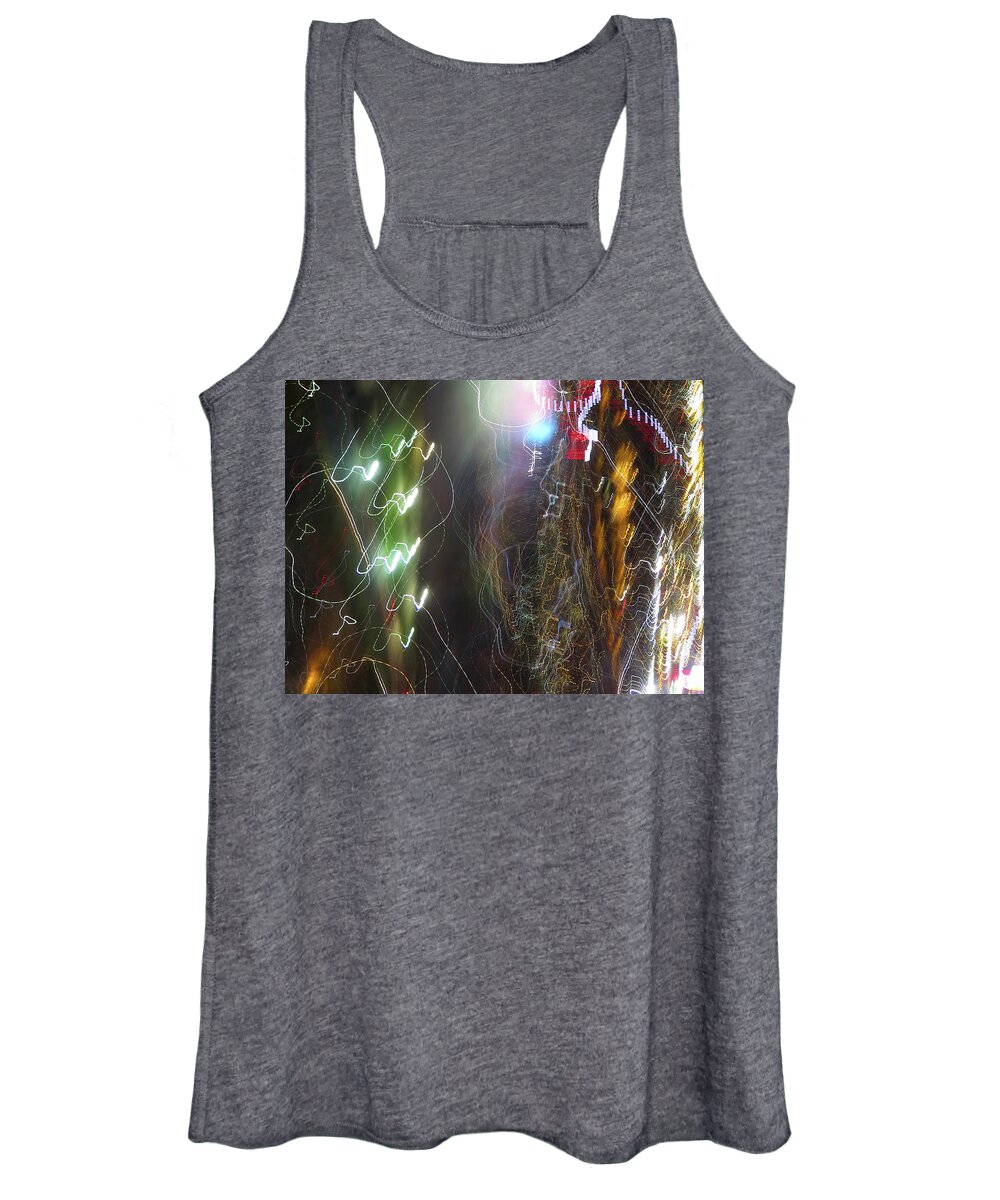 Corday Women's Tank Top featuring the photograph Light Paintings - No 3A - Tesla's Workshop by Kathy Corday