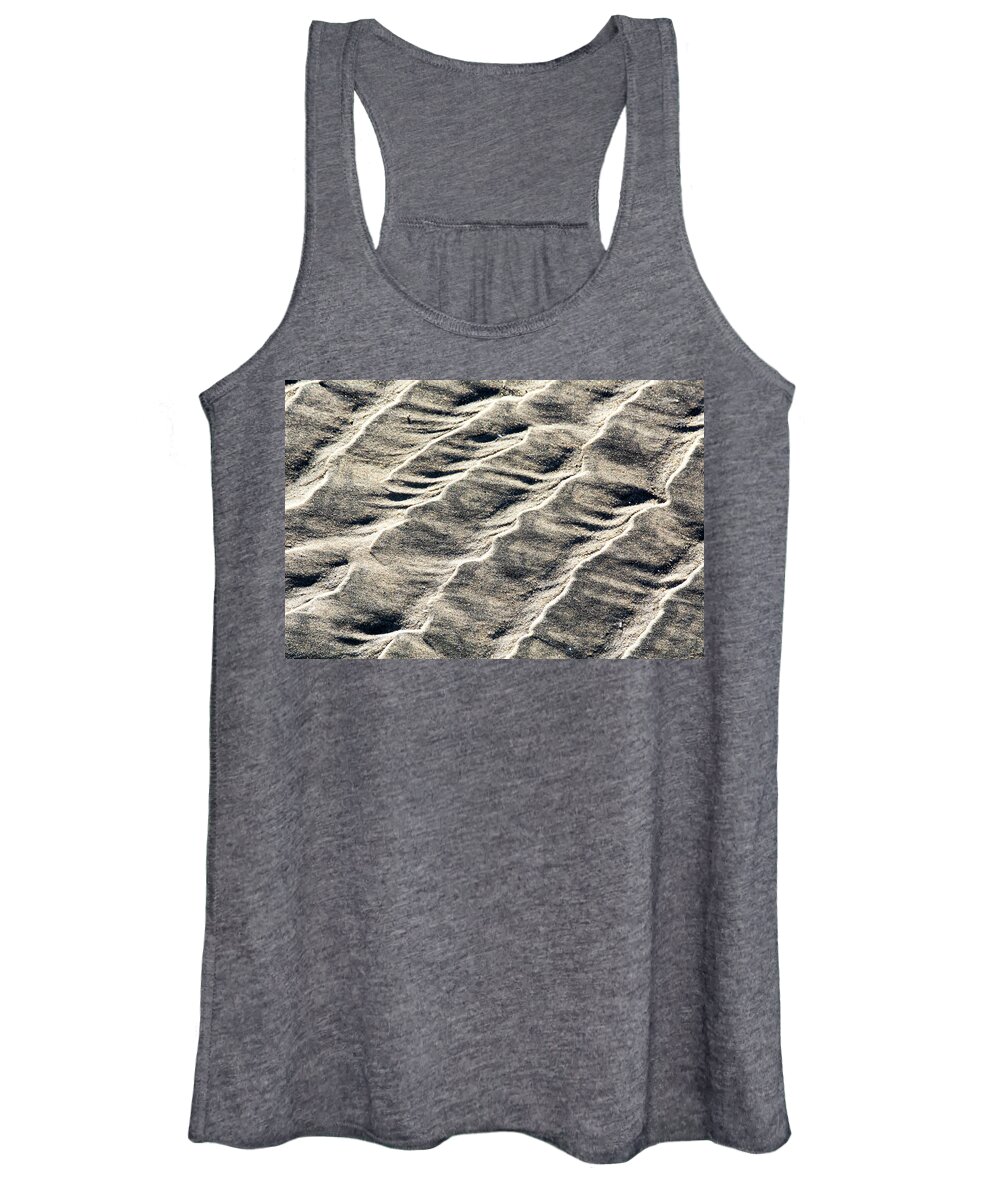 Beach Women's Tank Top featuring the photograph Lines on the Beach by David Shuler