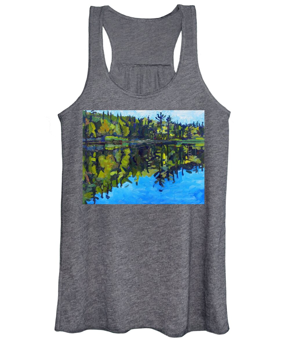 Limberlost Women's Tank Top featuring the painting Little Clear Morning by Phil Chadwick