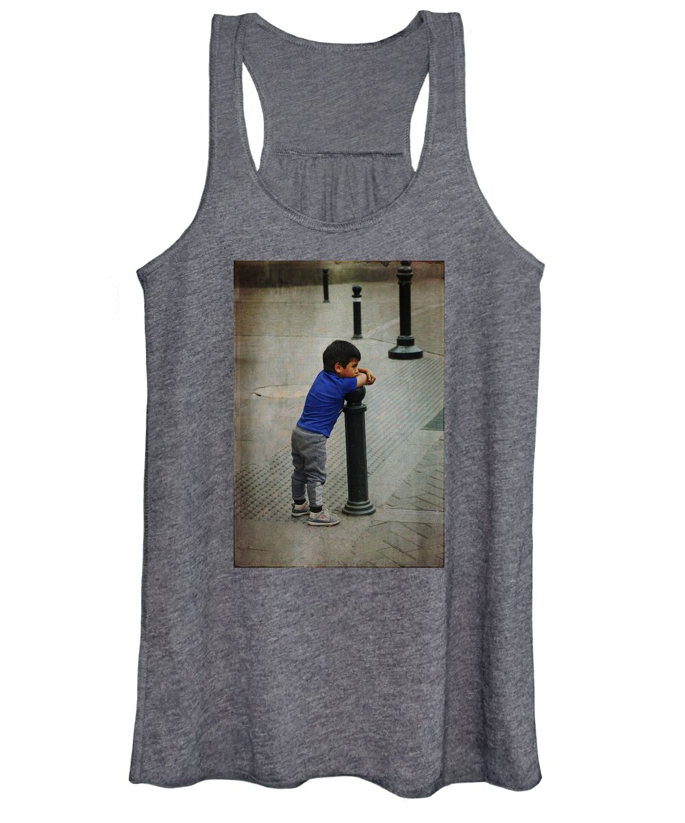 Lima Women's Tank Top featuring the photograph Little Peruvian Boy by Kathryn McBride