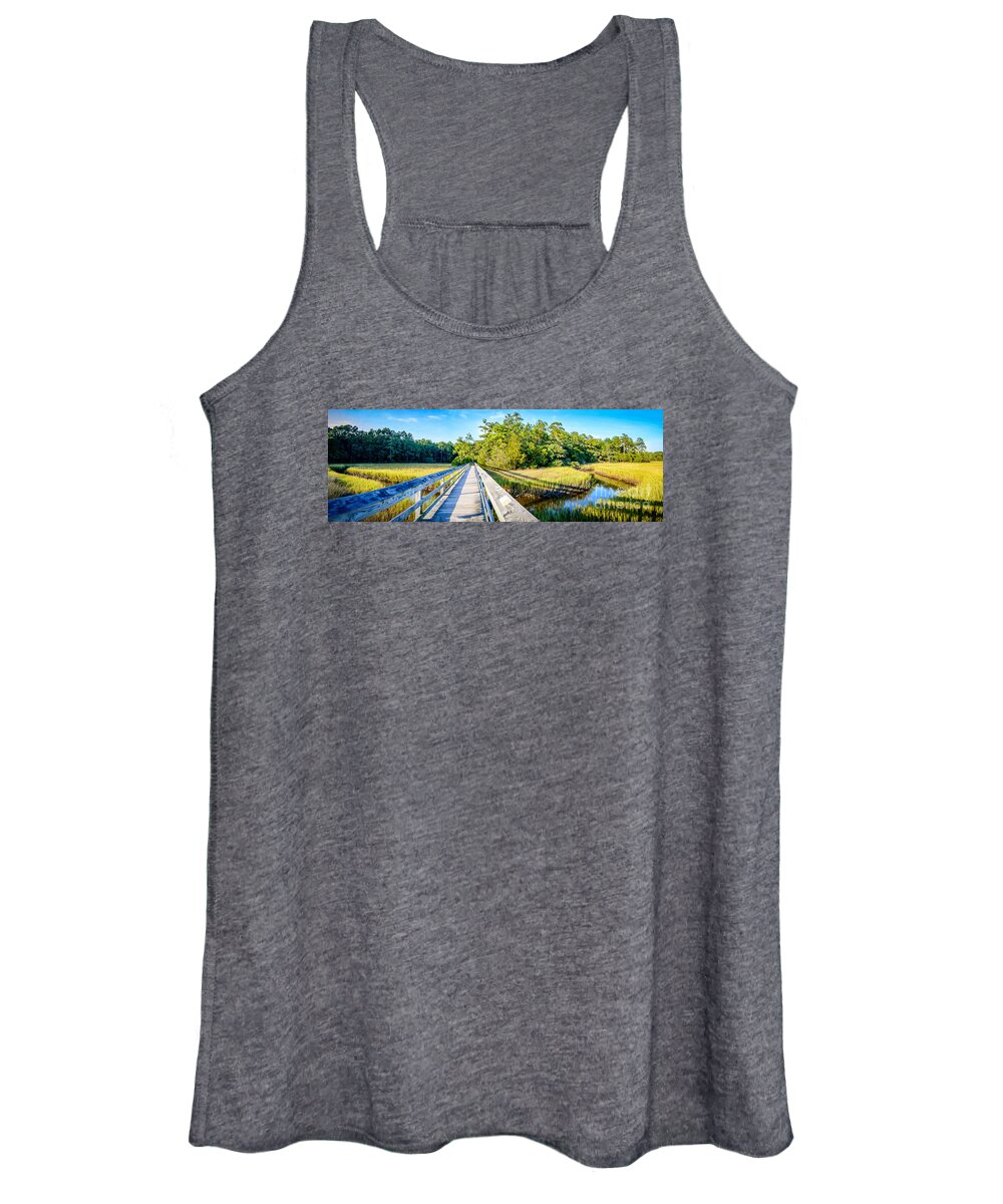 Tidal Marsh Women's Tank Top featuring the photograph Little River Marsh by David Smith
