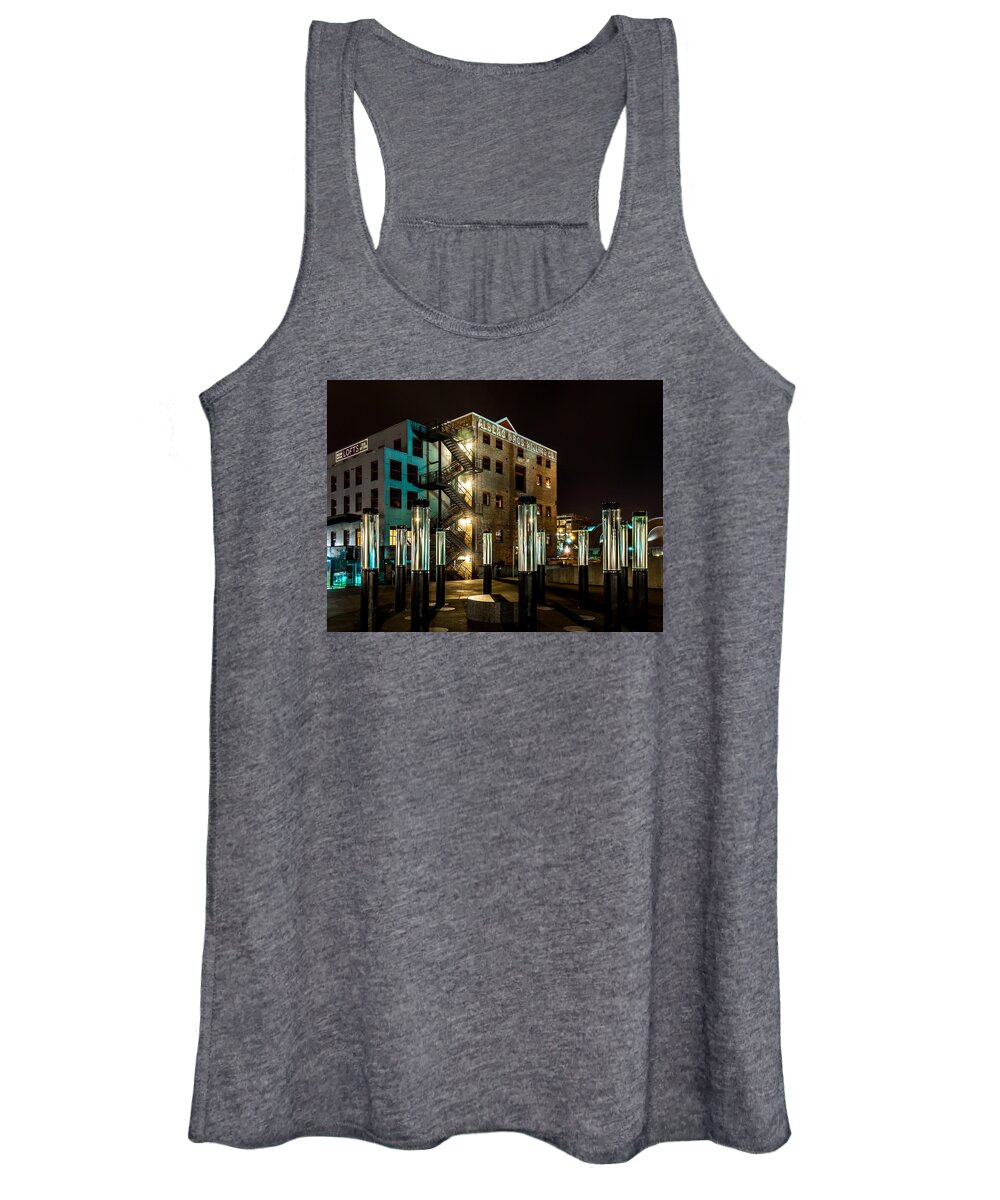 Rob Green Women's Tank Top featuring the photograph Lofts Overlooking Water Forest by Rob Green