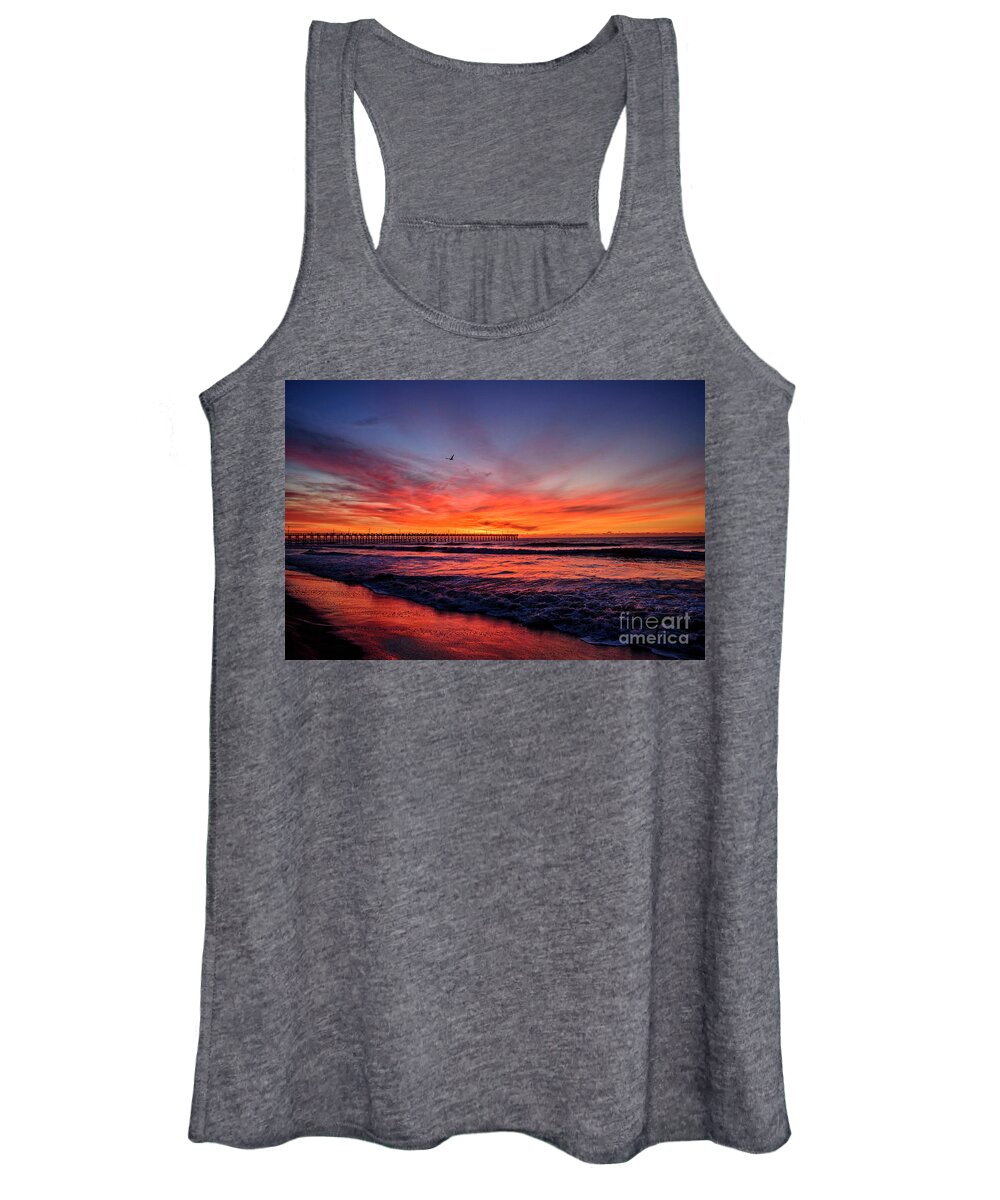 Topsail Island Women's Tank Top featuring the photograph Lone Gull by DJA Images