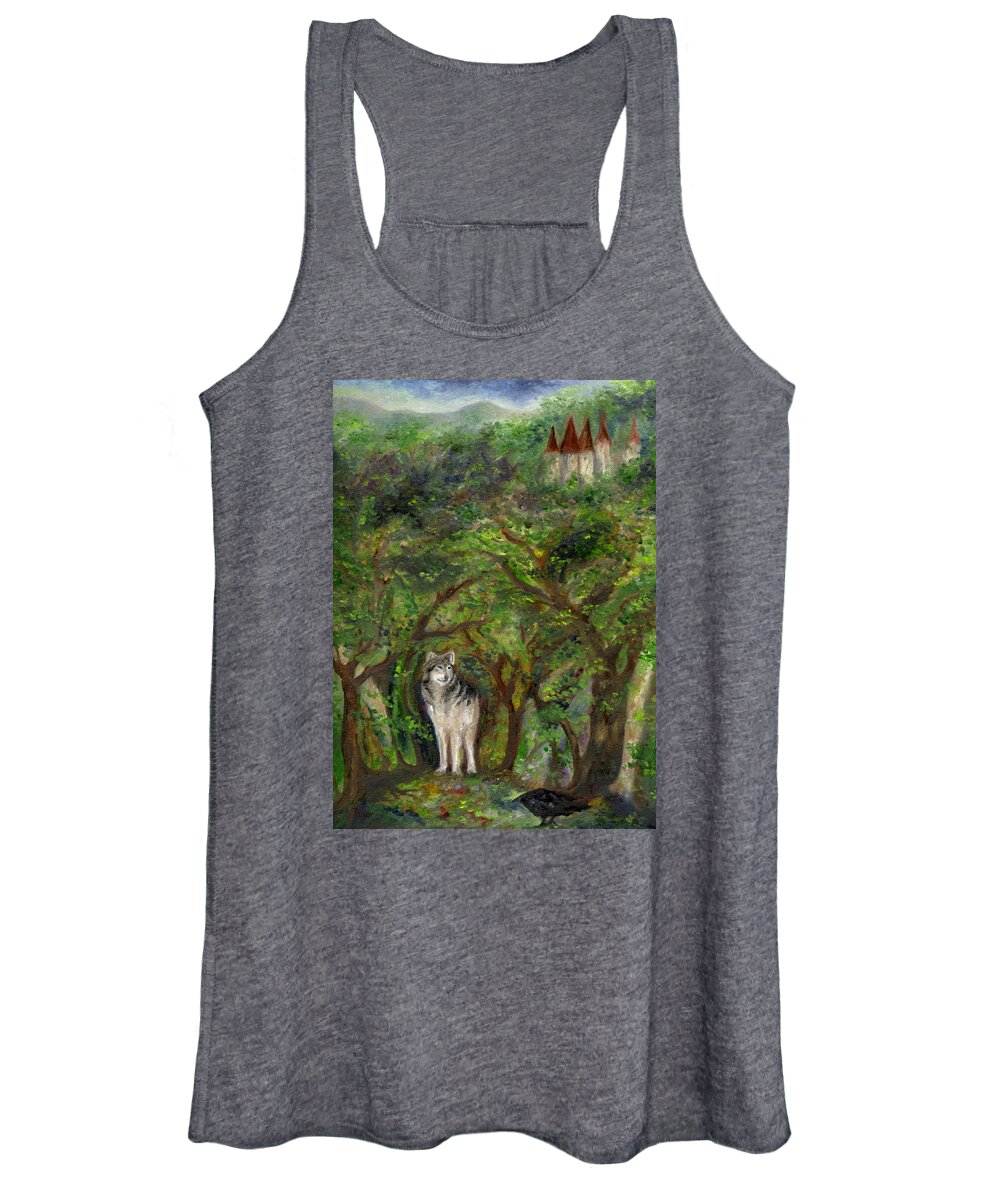 Castle Women's Tank Top featuring the painting Lone Wolf by FT McKinstry