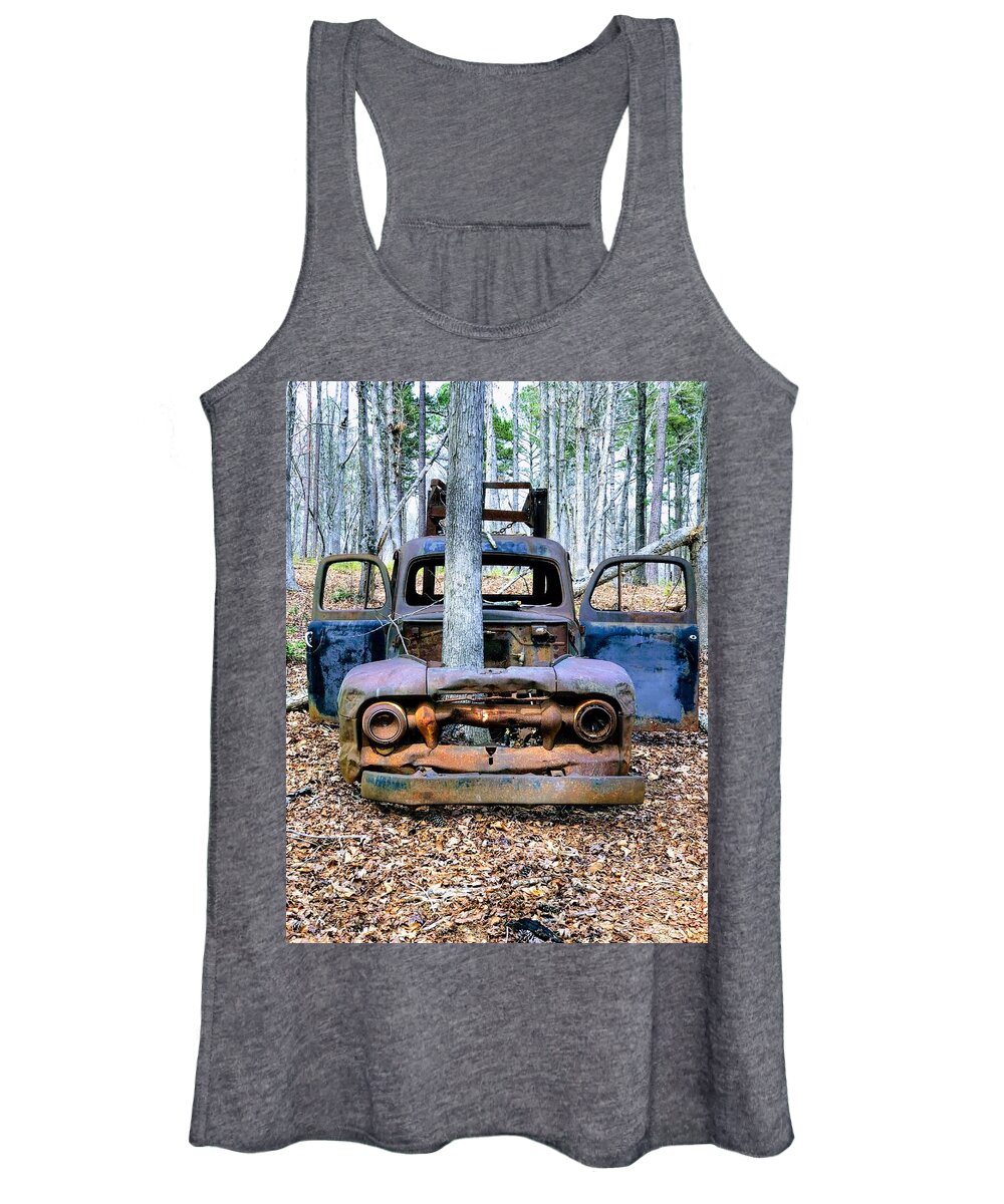 Old Car Women's Tank Top featuring the photograph Long forgotten by Rick Nelson
