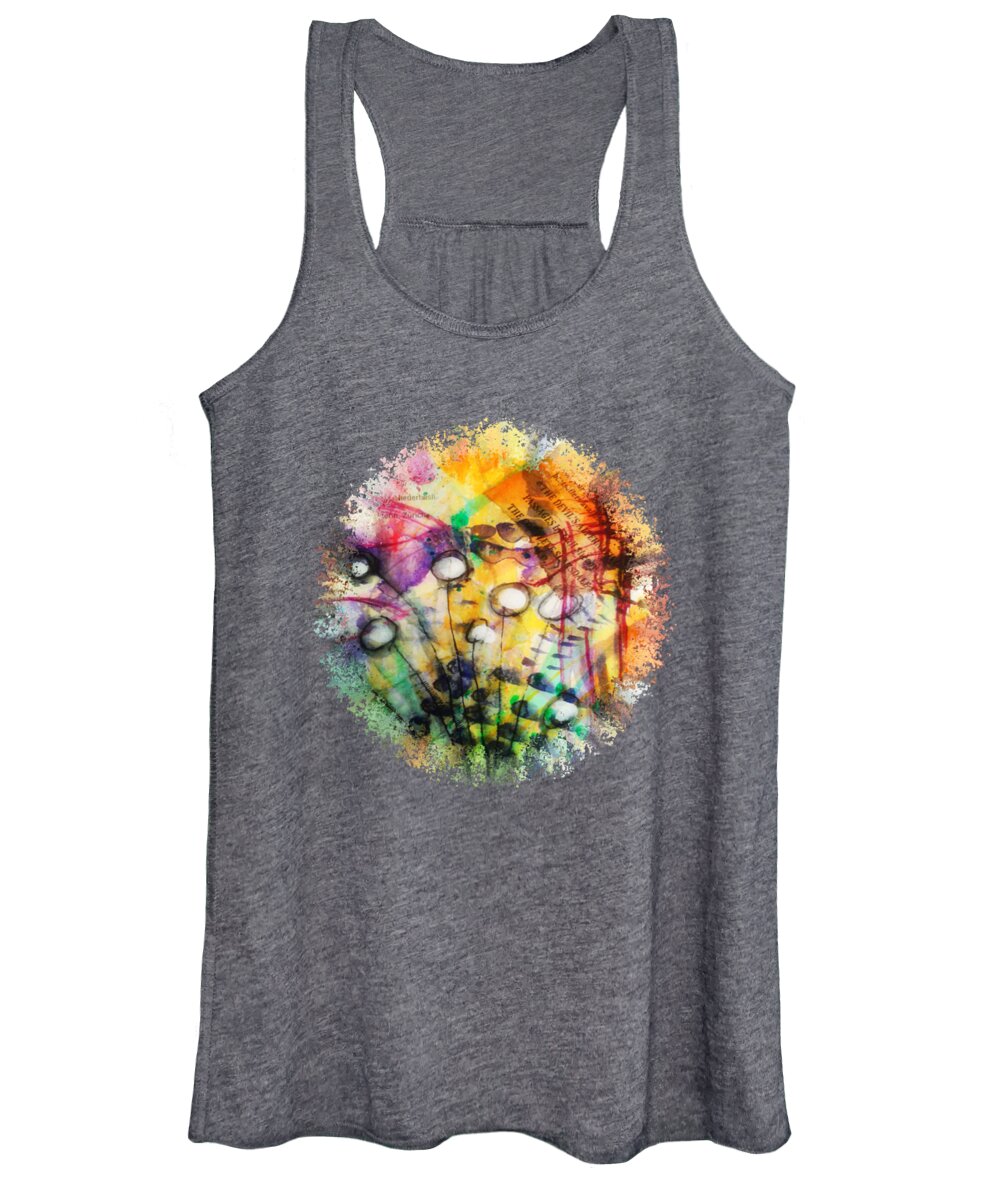 Seeing Women's Tank Top featuring the mixed media Look Around by Mimulux Patricia No