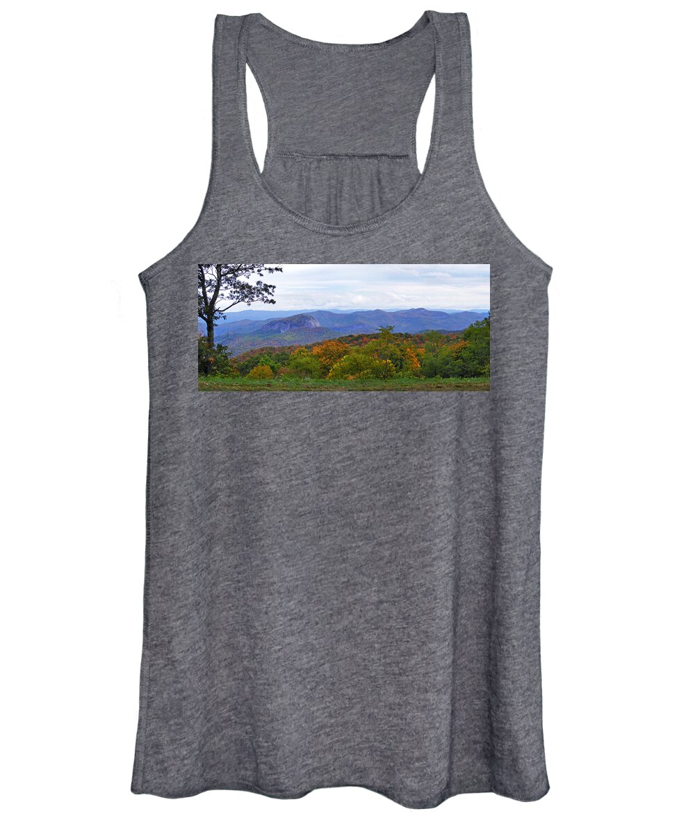 Duane Mccullough Women's Tank Top featuring the photograph Looking Glass Rock in the Fall by Duane McCullough
