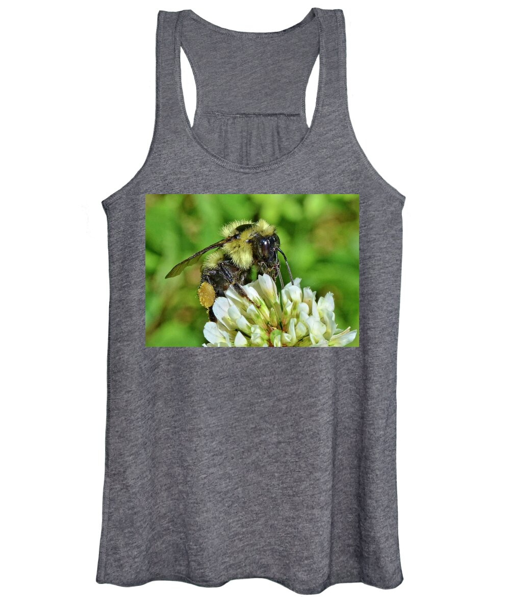 Bumblebee Women's Tank Top featuring the photograph Lunch in the Garden by Ludwig Keck