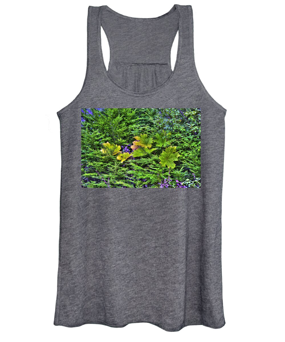 Chillkoot River Women's Tank Top featuring the photograph Maple Leaves HDR by Richard J Cassato