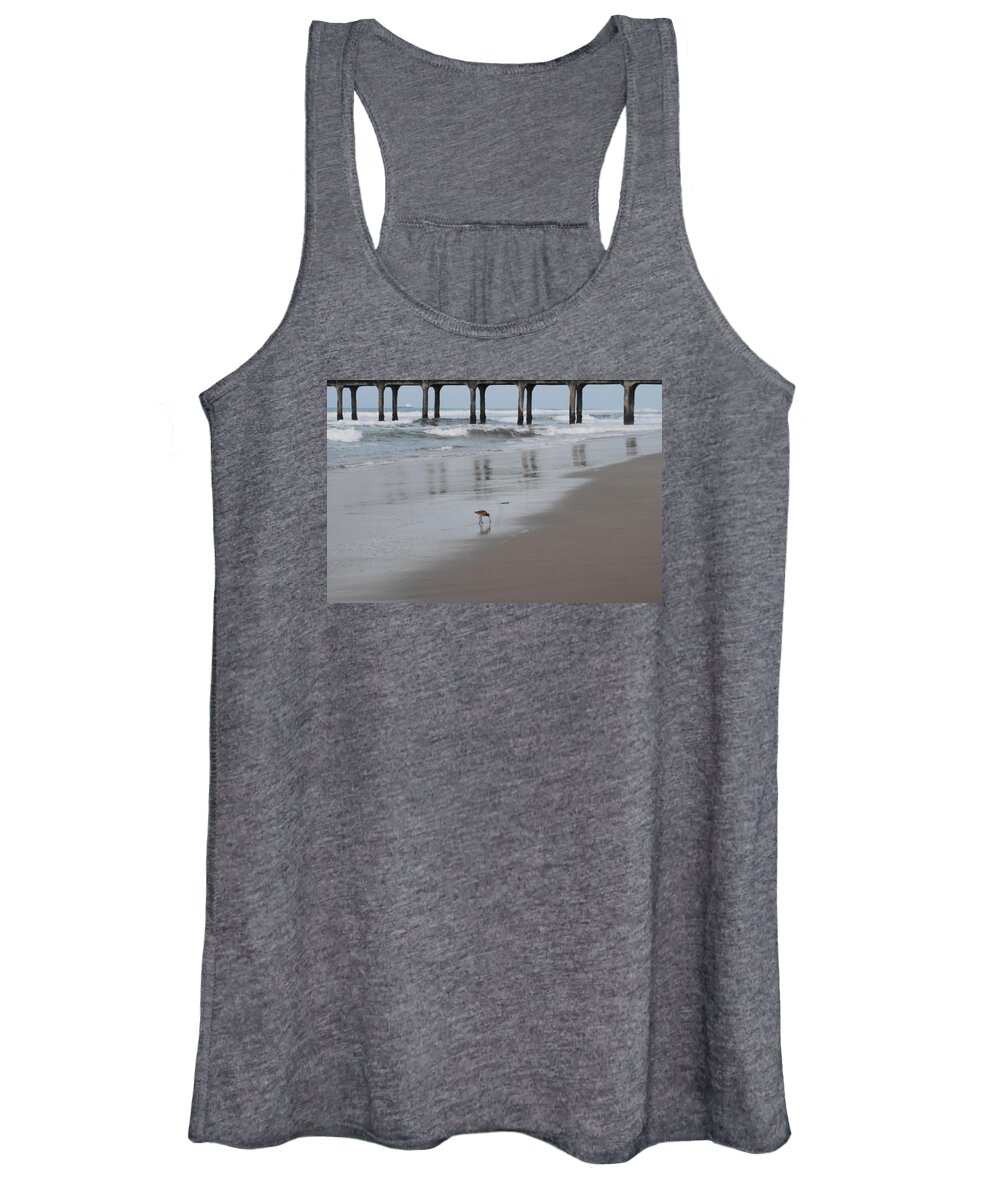 Marbled Gotwit Women's Tank Top featuring the photograph Marbled Gotwit by Mike-Hope by Michael Hope
