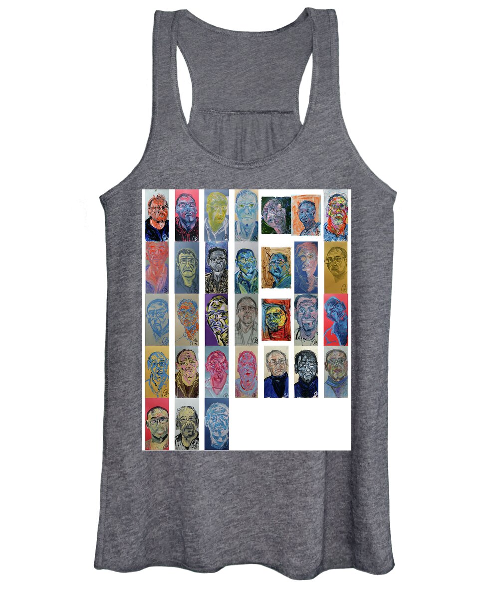 Bachmors Women's Tank Top featuring the painting March Bachmors Dailyselfportrait by Bachmors Artist
