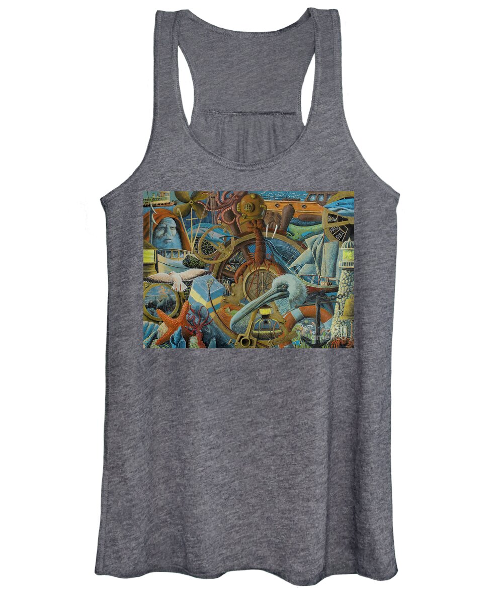 Paint Women's Tank Top featuring the painting Marine Dream by Scott Brennan