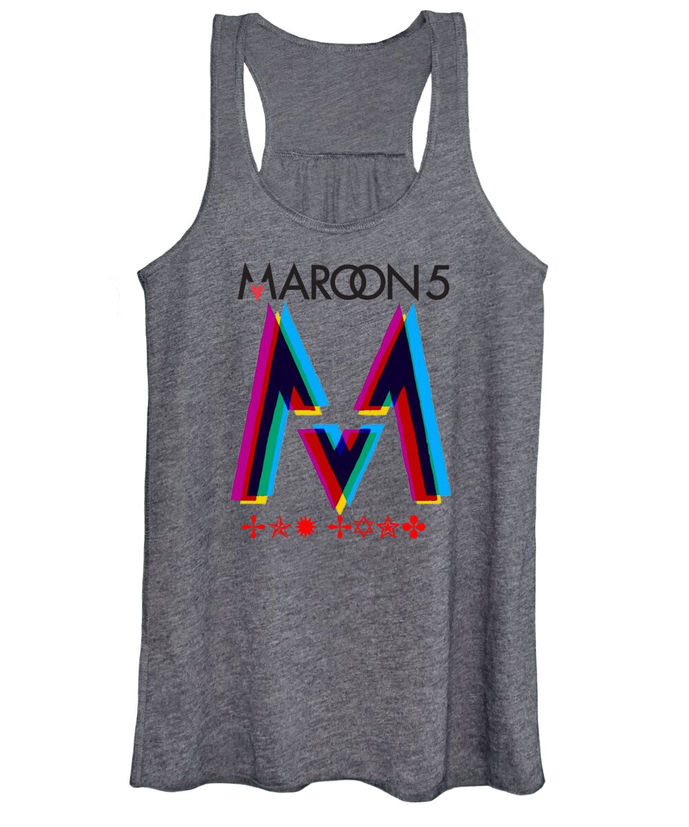 Maroon 5 Women's Tank Top featuring the drawing Maroon 5 by Edi Alhamdulilah