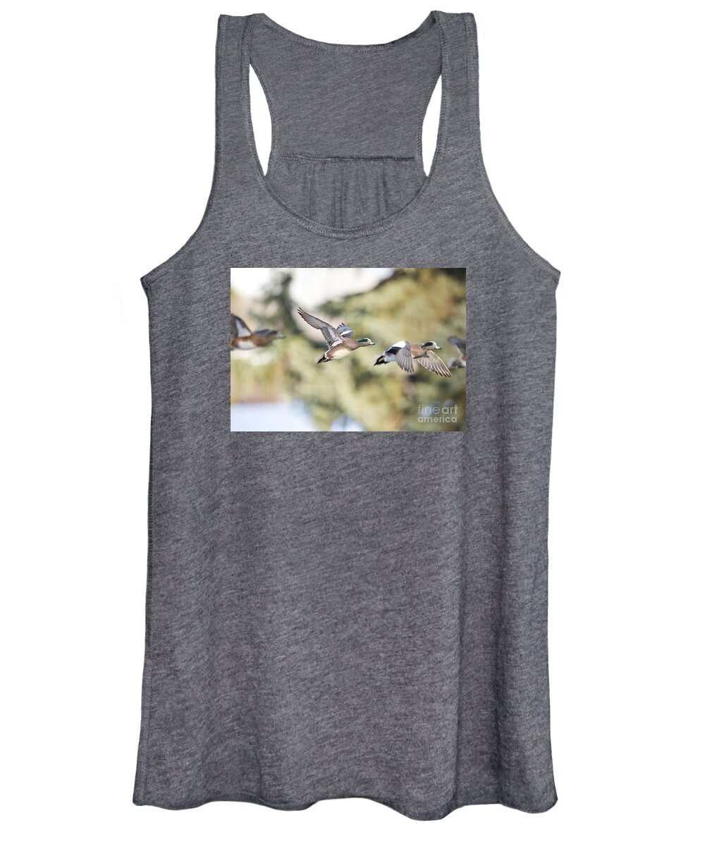 Duck Women's Tank Top featuring the photograph Masked Procession by Douglas Kikendall