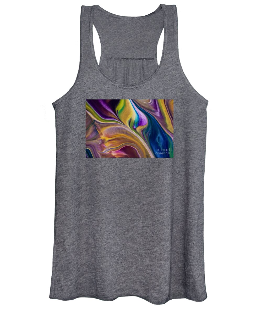 Abstract Women's Tank Top featuring the painting Melancholy by Patti Schulze