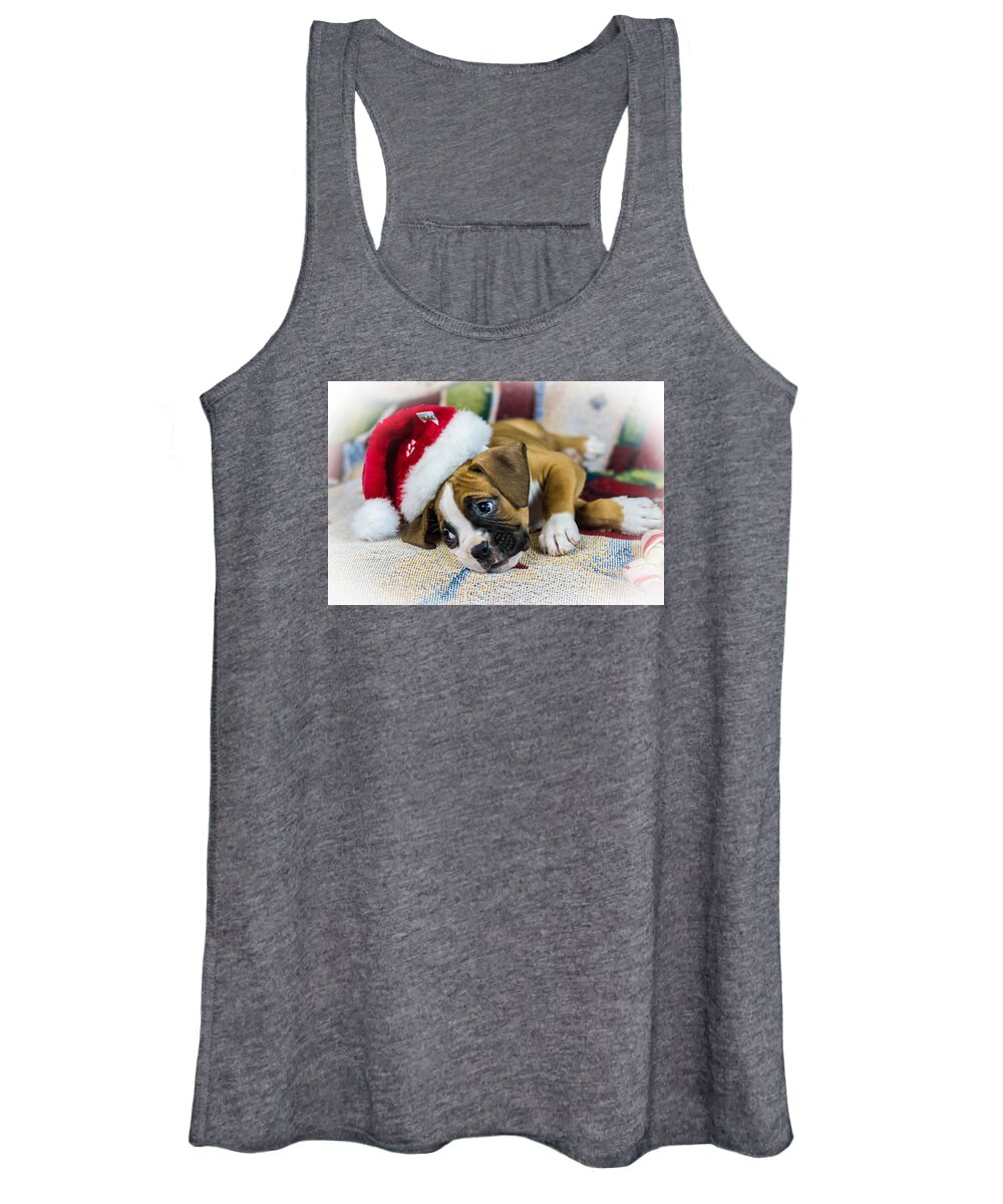Merry Christmas Women's Tank Top featuring the photograph Merry Christmas from Oscar by George Kenhan