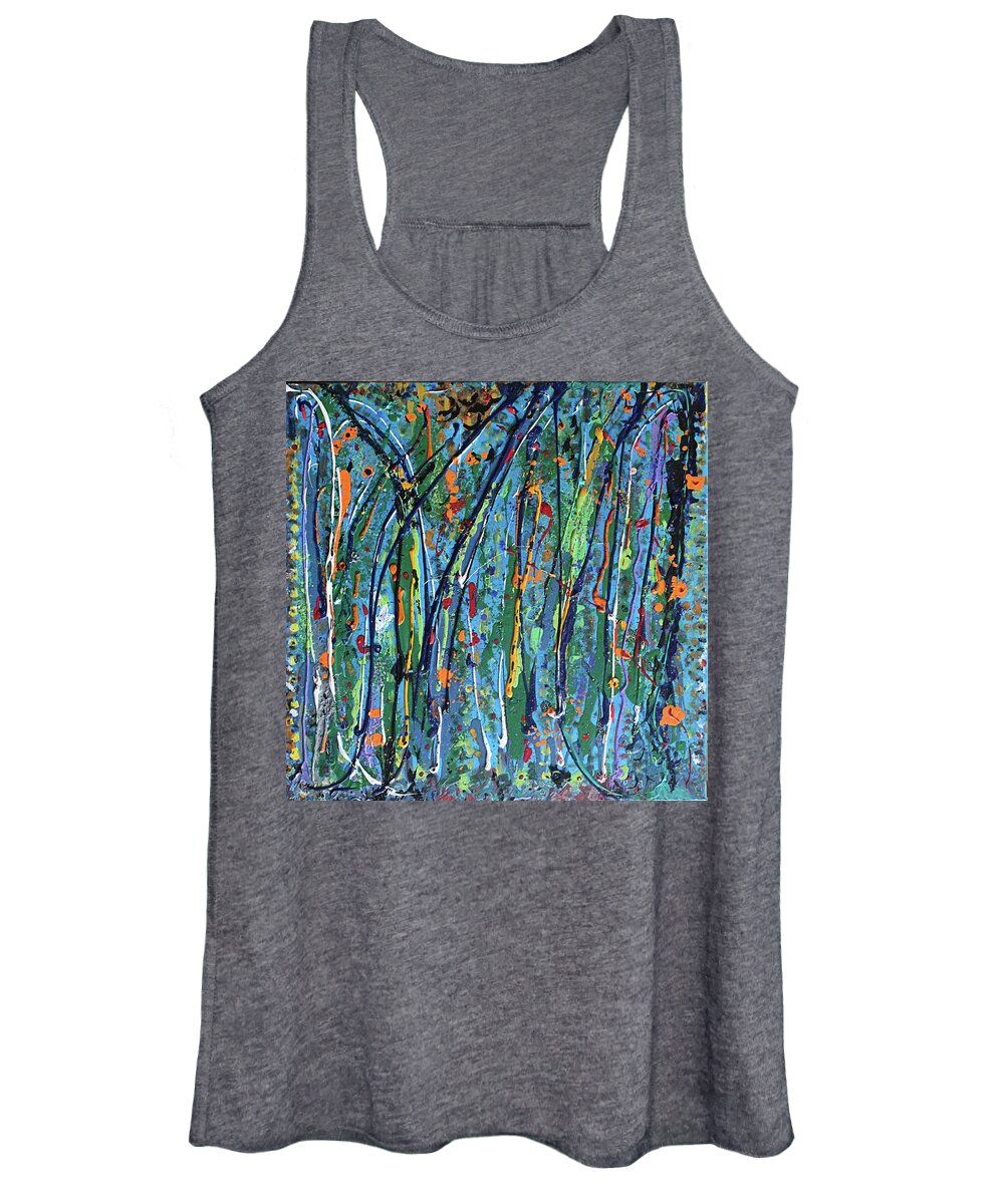 Bright Women's Tank Top featuring the painting Mid-Summer Night's Dream by Pam O'Mara
