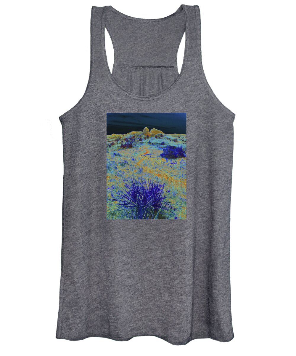 North Dakota Women's Tank Top featuring the photograph Midnight at the Burning Coal Vein by Cris Fulton