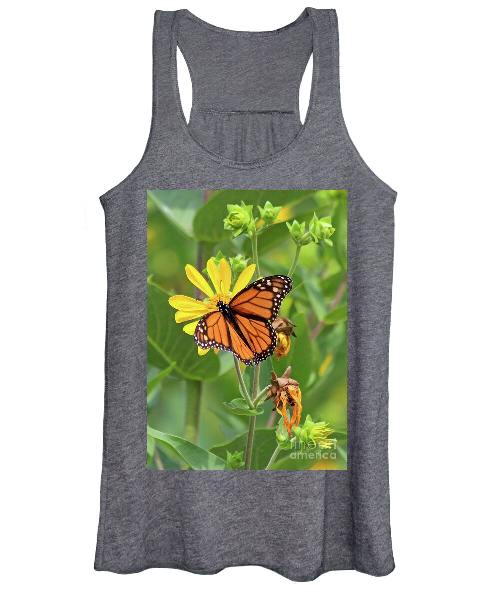Monarch Butterfly Women's Tank Top featuring the photograph Mighty Monarch  by Paula Guttilla