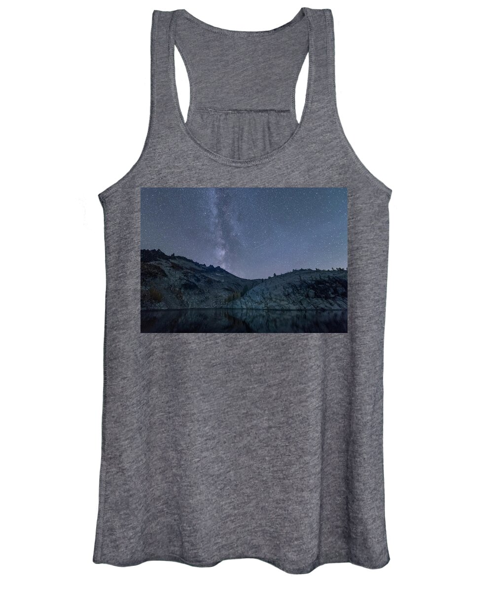 Enchantments Women's Tank Top featuring the digital art Milky Way at the Enchantments by Michael Lee