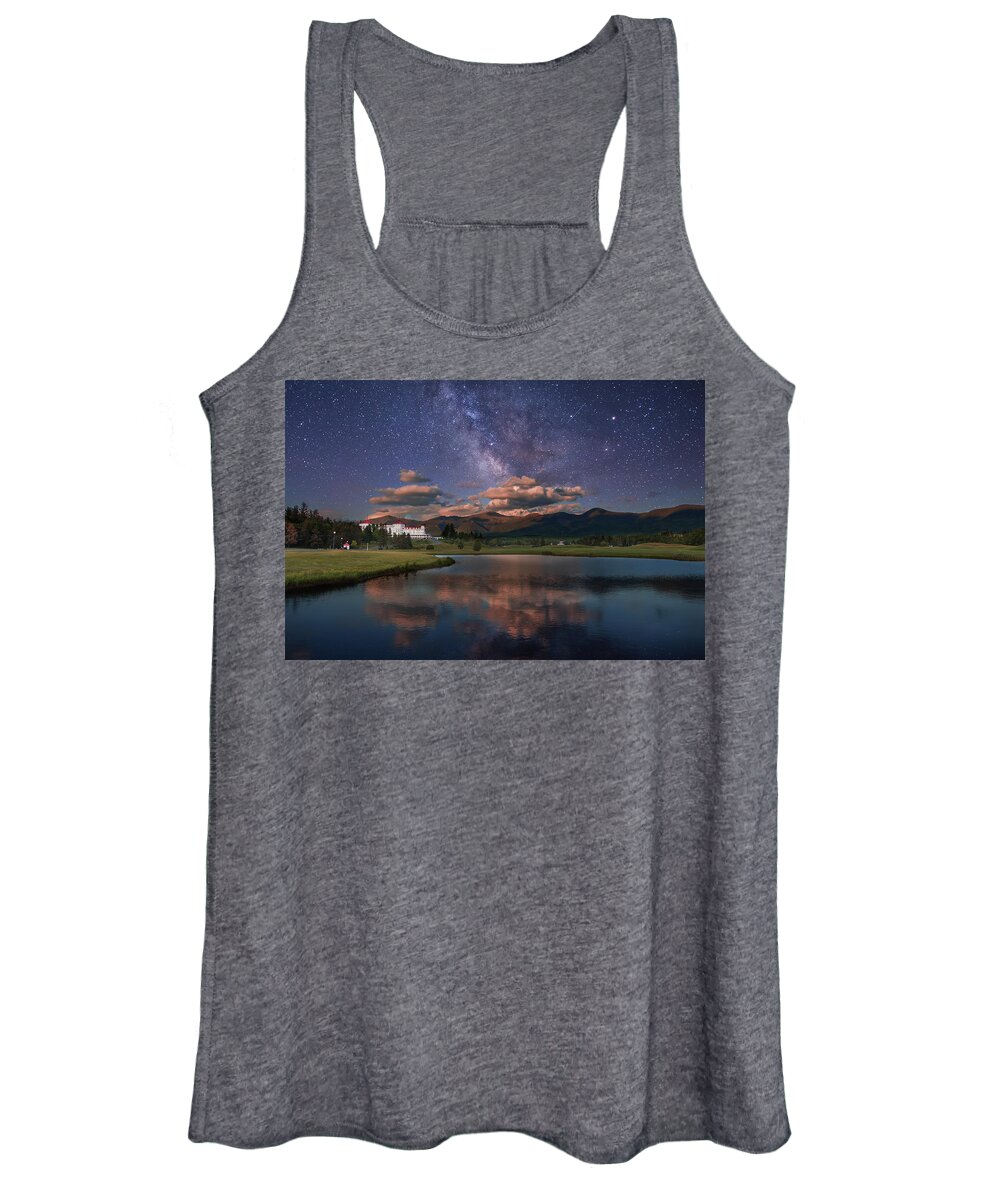 Milky Women's Tank Top featuring the photograph Milky Way over the Omni Mount Washington by White Mountain Images
