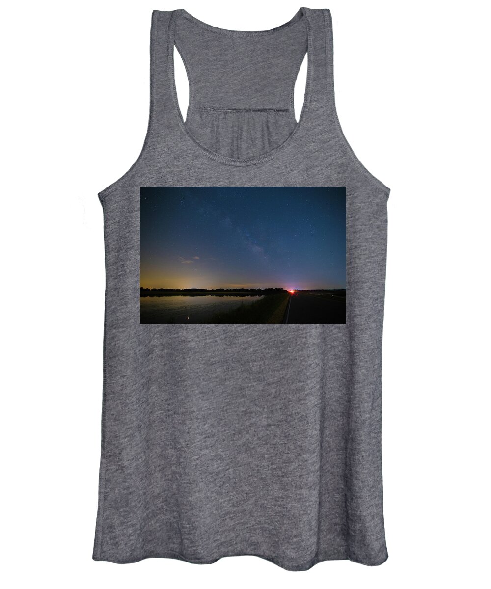 Astro Women's Tank Top featuring the photograph Milky Way Reflections by James-Allen