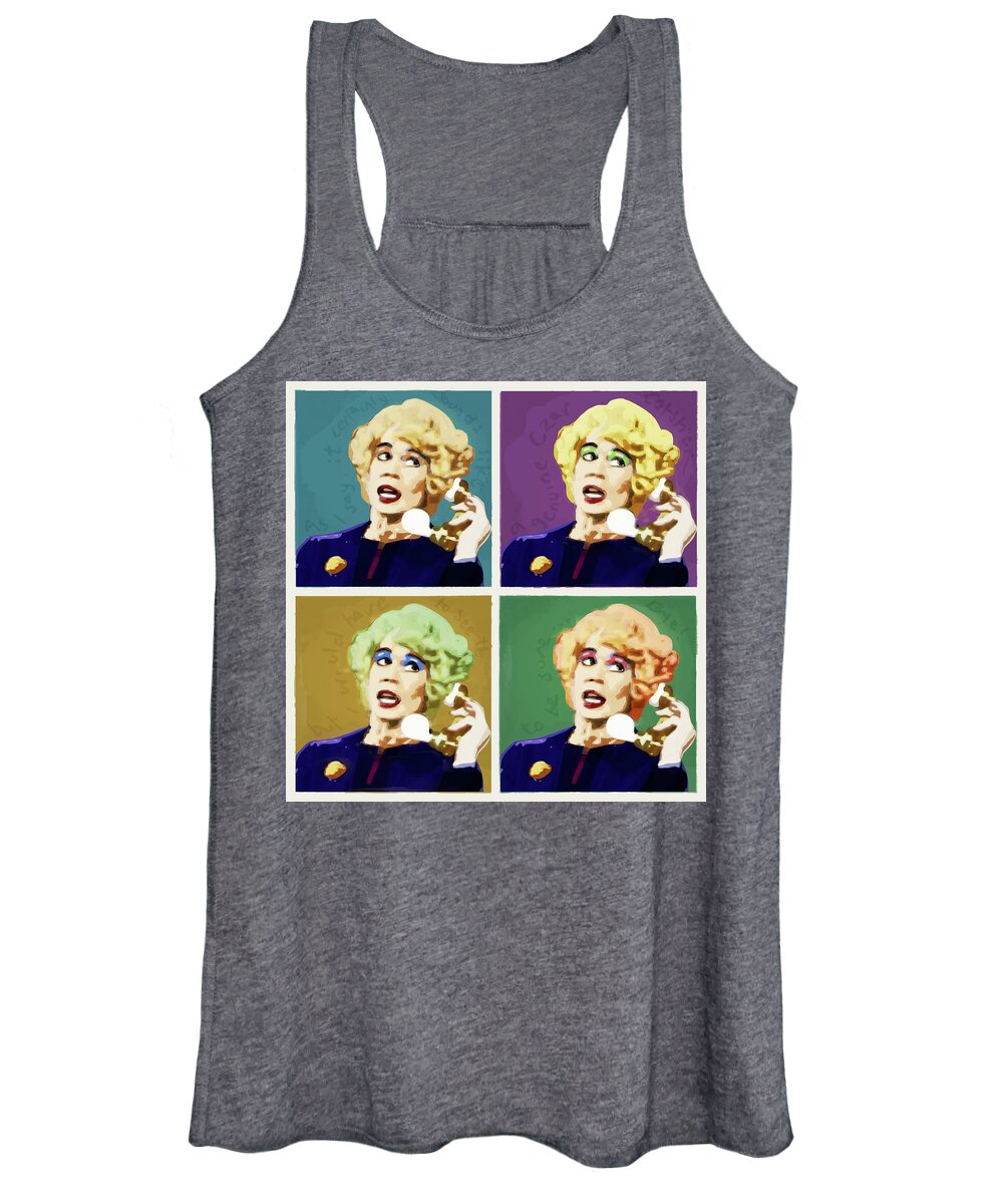Miss Babs Women's Tank Top featuring the digital art Miss Babs, Acorn Antiques by BFA Prints