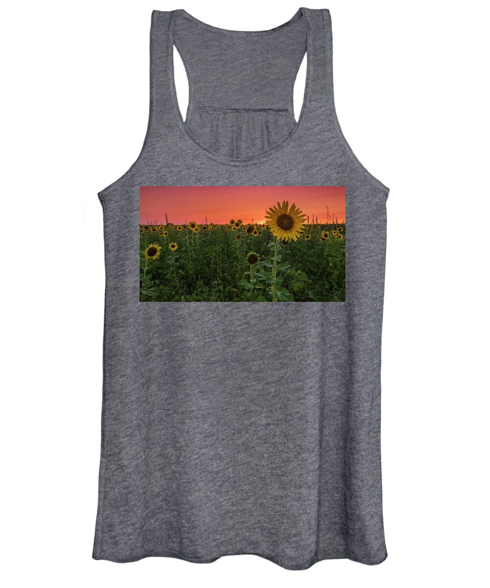 Sunset Women's Tank Top featuring the photograph Missouri Sunset by Holly Ross