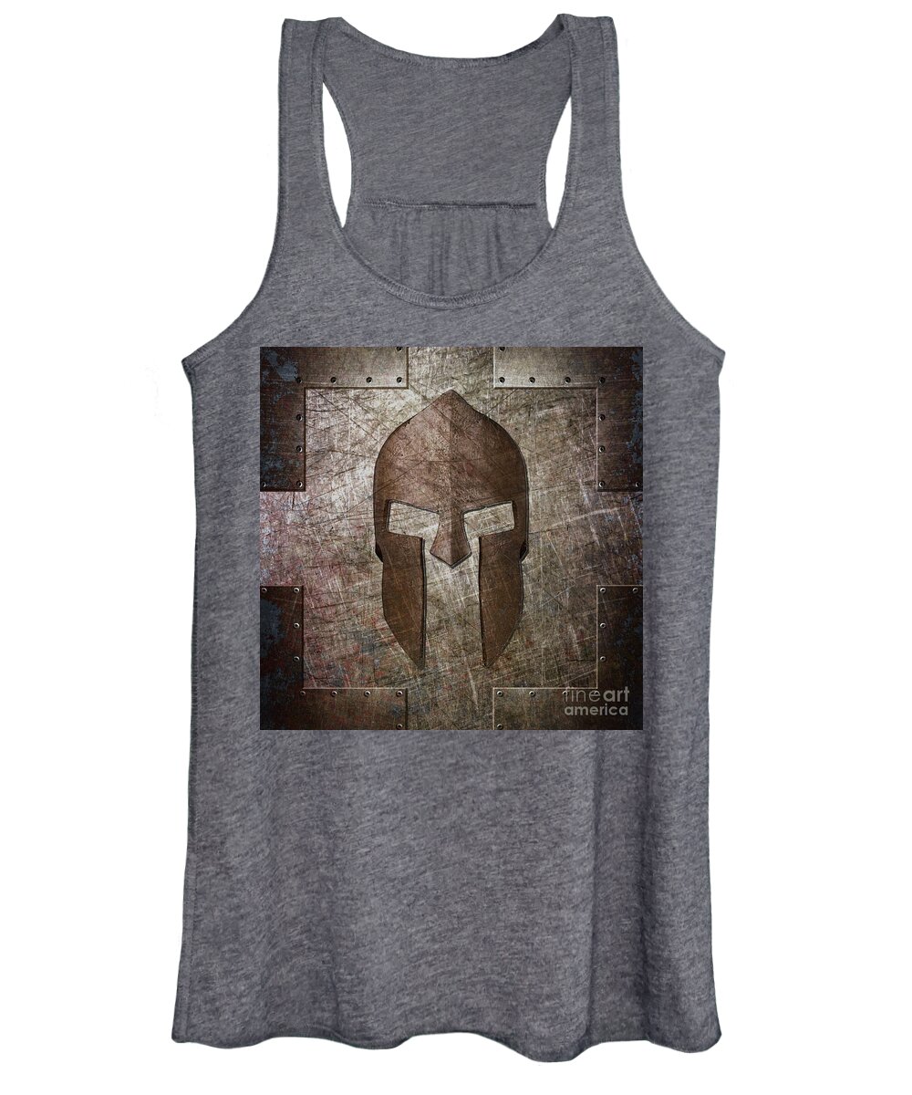 Spartan Women's Tank Top featuring the digital art Molon Labe by Fred Ber