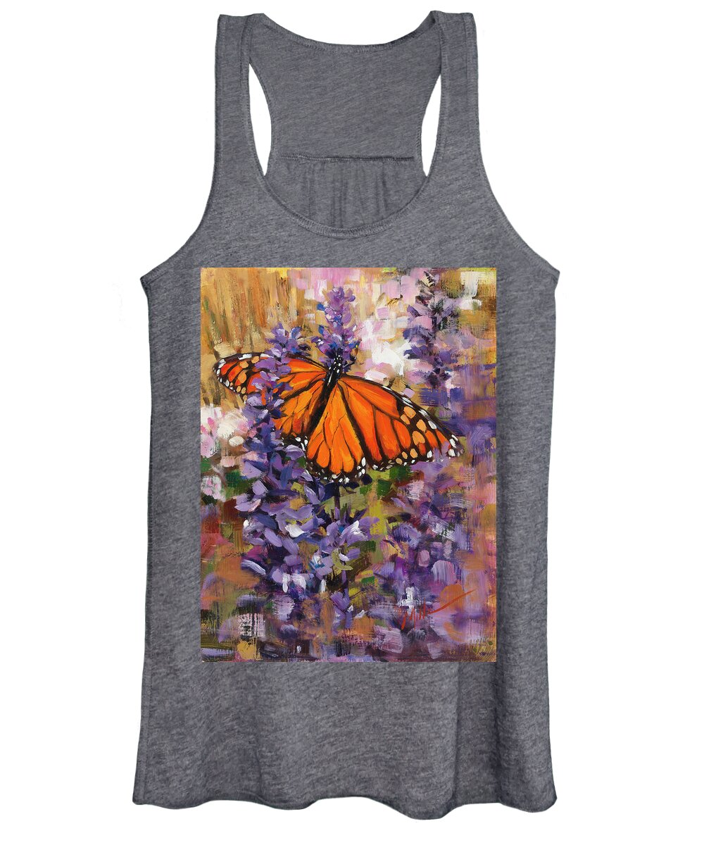 Monarch Butterfly Women's Tank Top featuring the painting Monarch by Mark Mille