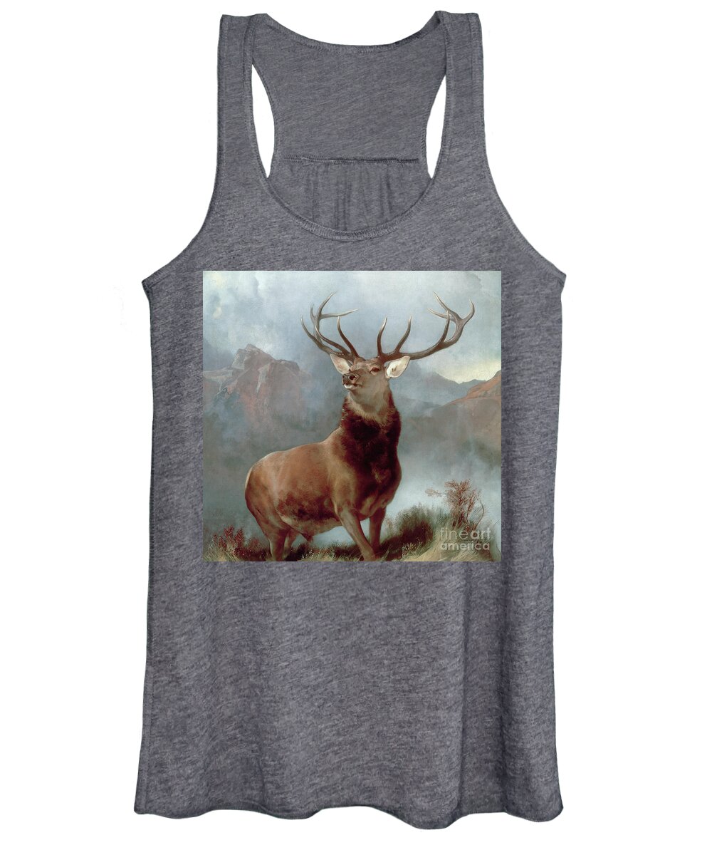 Monarch Women's Tank Top featuring the painting Monarch of the Glen by Sir Edwin Landseer