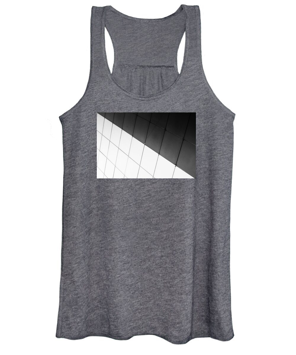 Monochrome Women's Tank Top featuring the photograph Monochrome Building Abstract 3 by John Williams